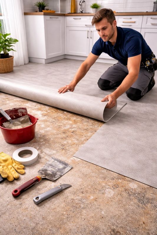 Linoleum Floor Installation in South Portland, ME