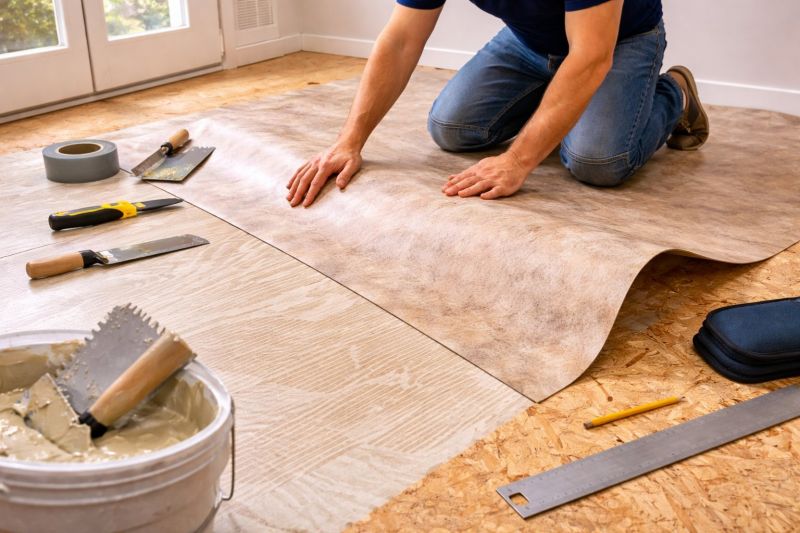 Sheet Flooring Installation in Wells, ME