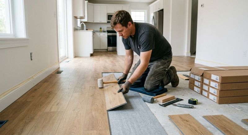 Vinyl Plank Floor Installation in Scarborough, ME